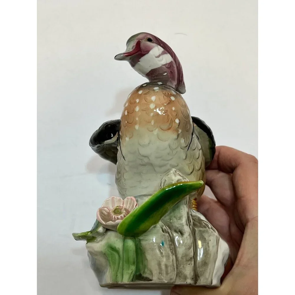 Porcelain Wood Duck Figurine Bird Collection by JSC Model 183 Shafford Japan VTG - Picture 14 of 16